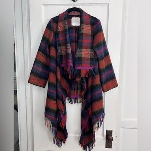 Hei Hei plaid draped jacket from Anthropologie